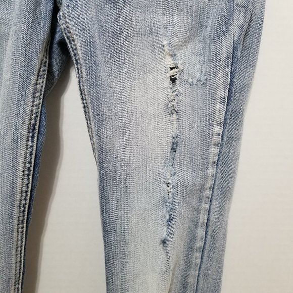 Vanilla Star jeans 0 distressed skinny denim beaded embellished bling grunge - Picture 6 of 16